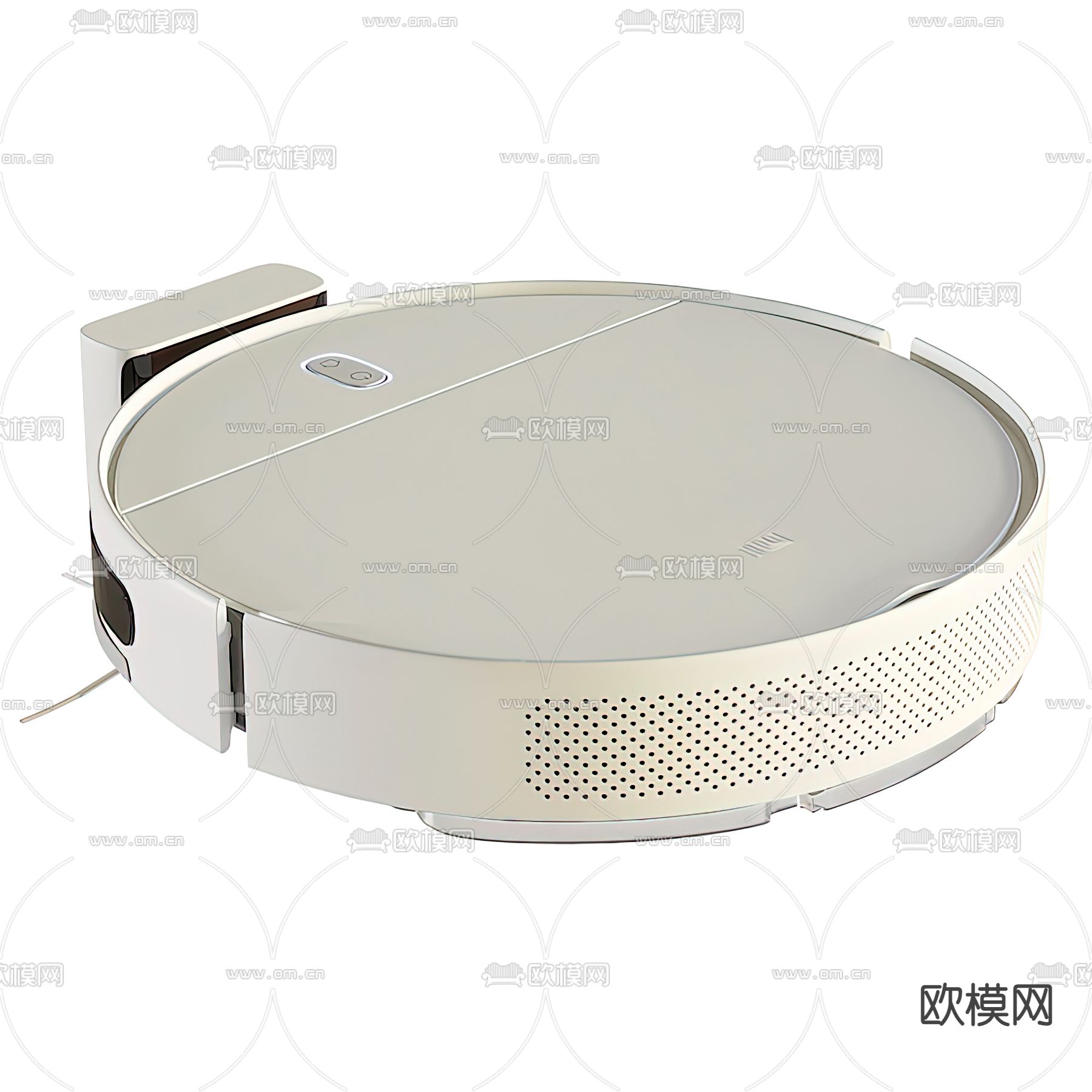 现代智能扫地机器人3d模型下载（渲染图1）