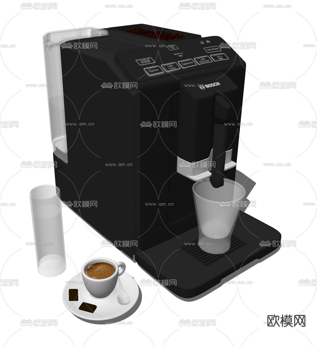 现代咖啡机su模型下载（渲染图2）