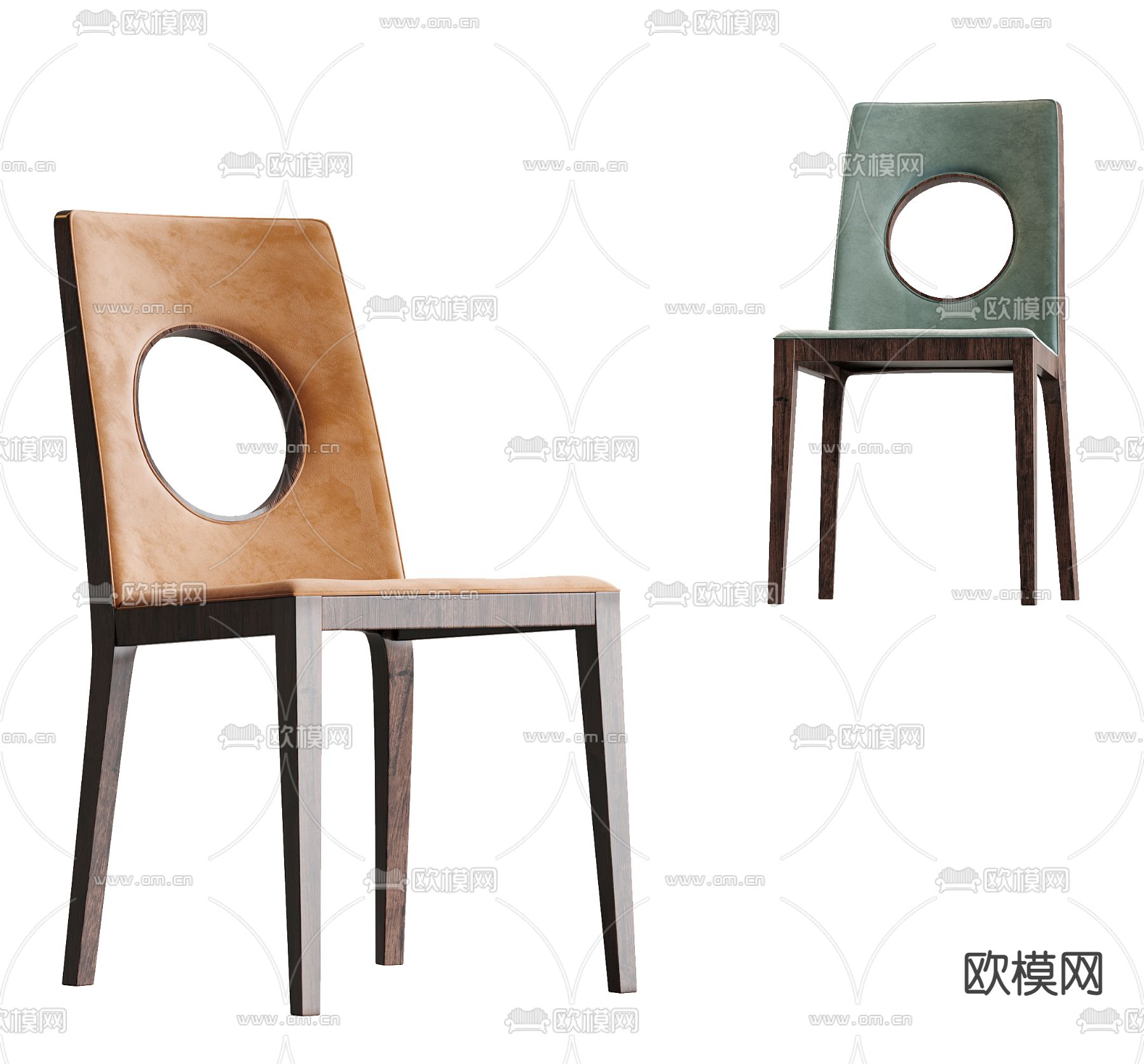 新中式餐椅单椅su模型下载（渲染图1）