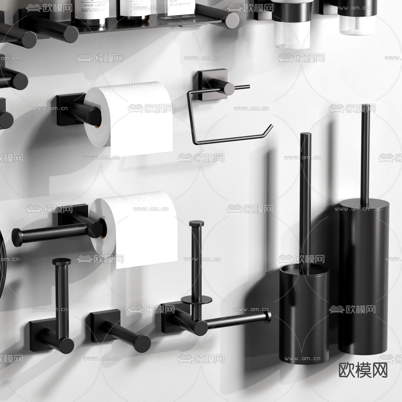 现代洗浴用品3d模型下载（渲染图5）