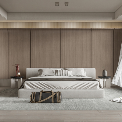 侘寂卧室su模型