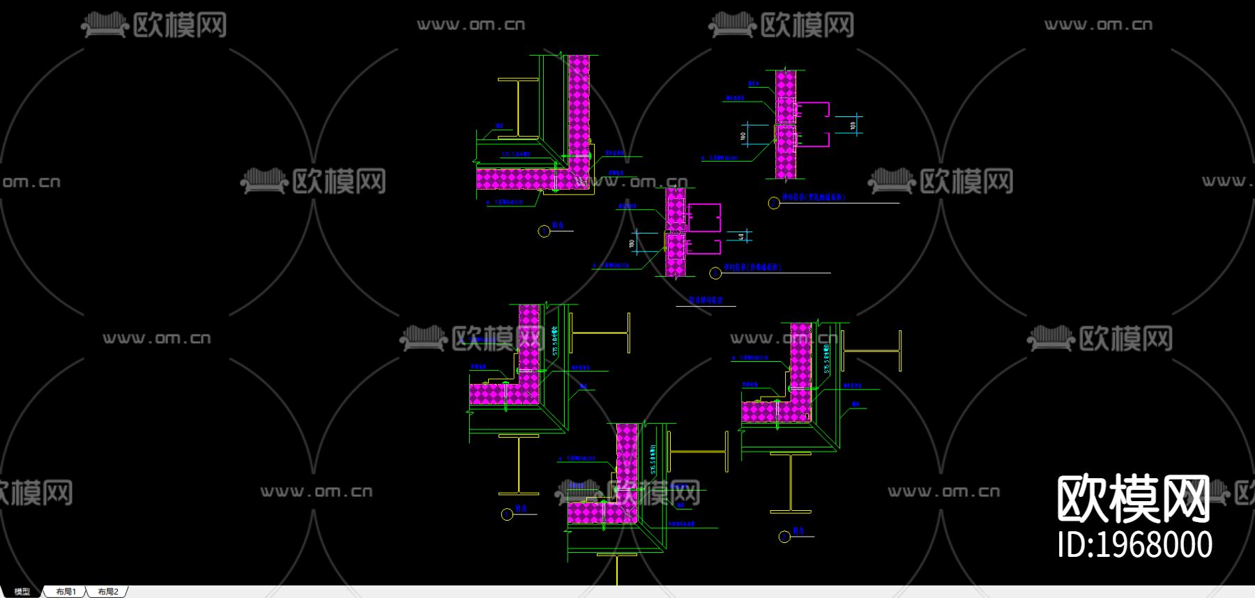 P55阴角cad大样图下载