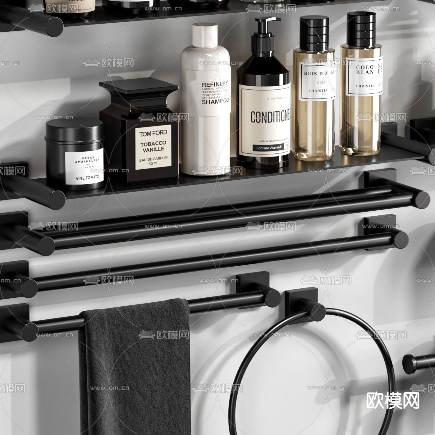 现代洗浴用品3d模型下载（渲染图4）