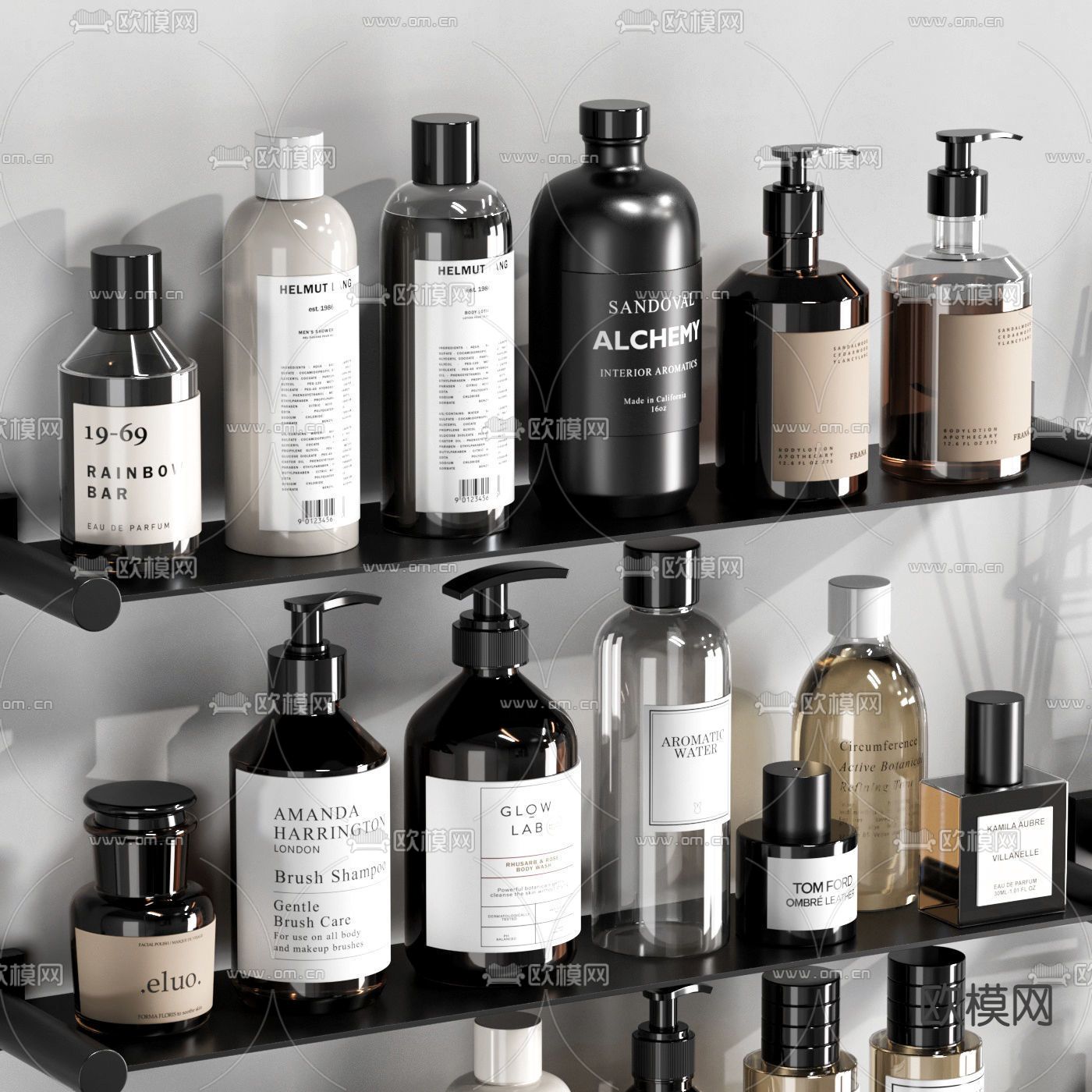 现代洗浴用品3d模型下载（渲染图6）