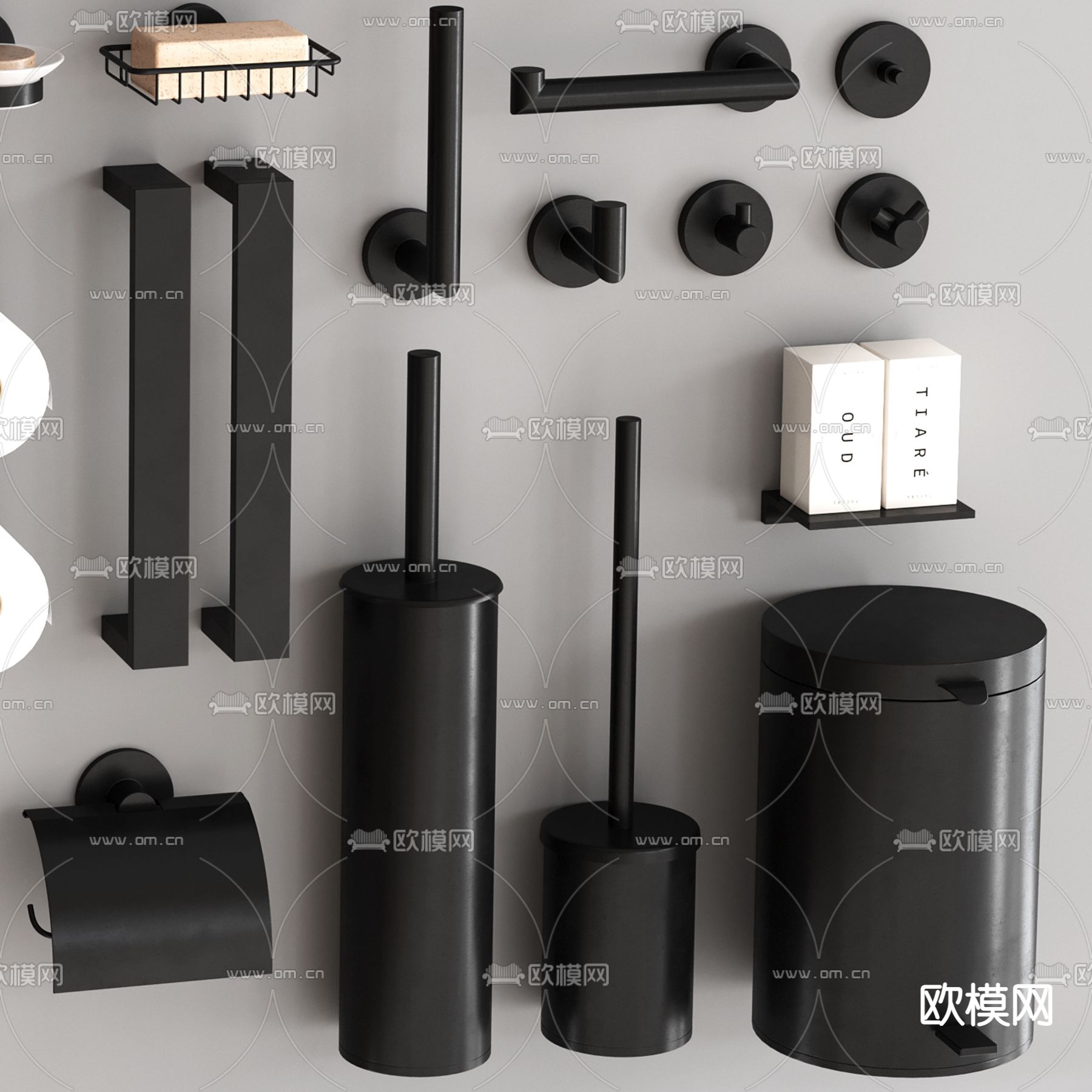 现代洗浴用品3d模型下载（渲染图5）