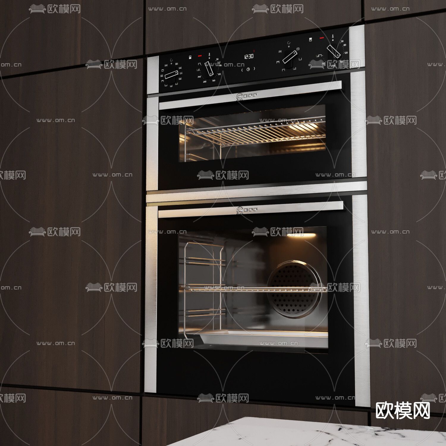 现代厨房橱柜3d模型下载（渲染图4）