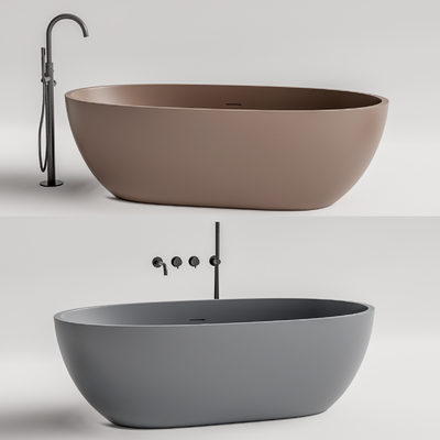 现代浴缸su模型