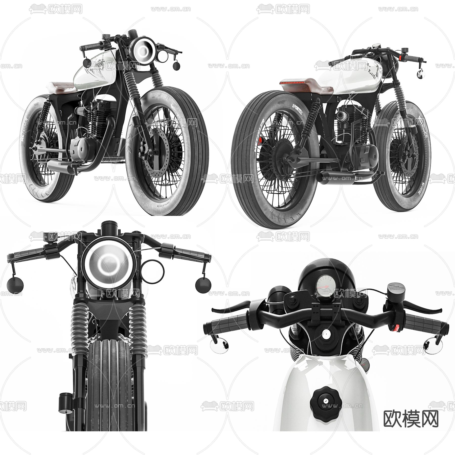 现代摩托车su模型下载（渲染图1）