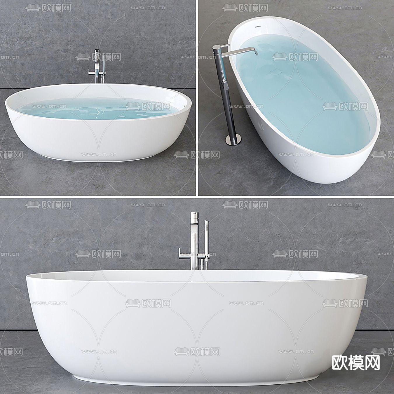 现代浴缸3d模型