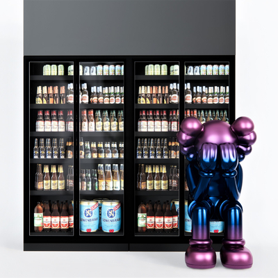  现代冰柜饮料冷藏柜su模型 