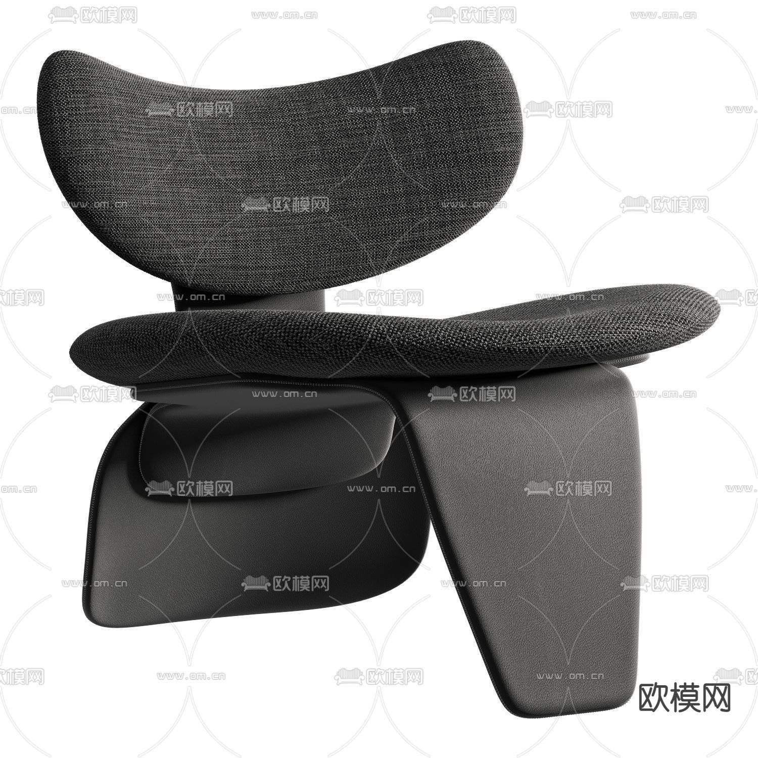 Poltrona Frau 布艺休闲椅3d模型下载