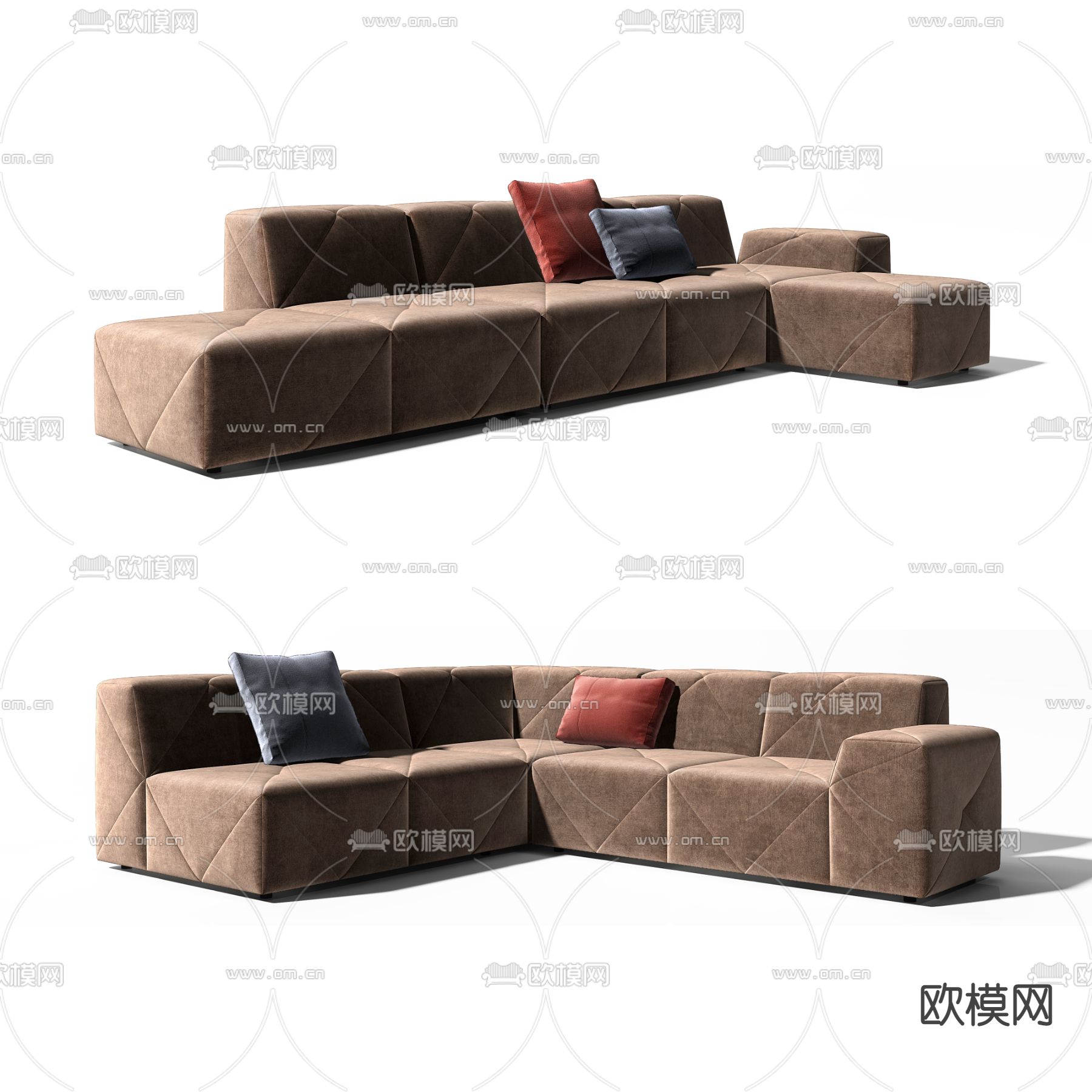 Moooi 转角沙发3d模型下载（渲染图4）