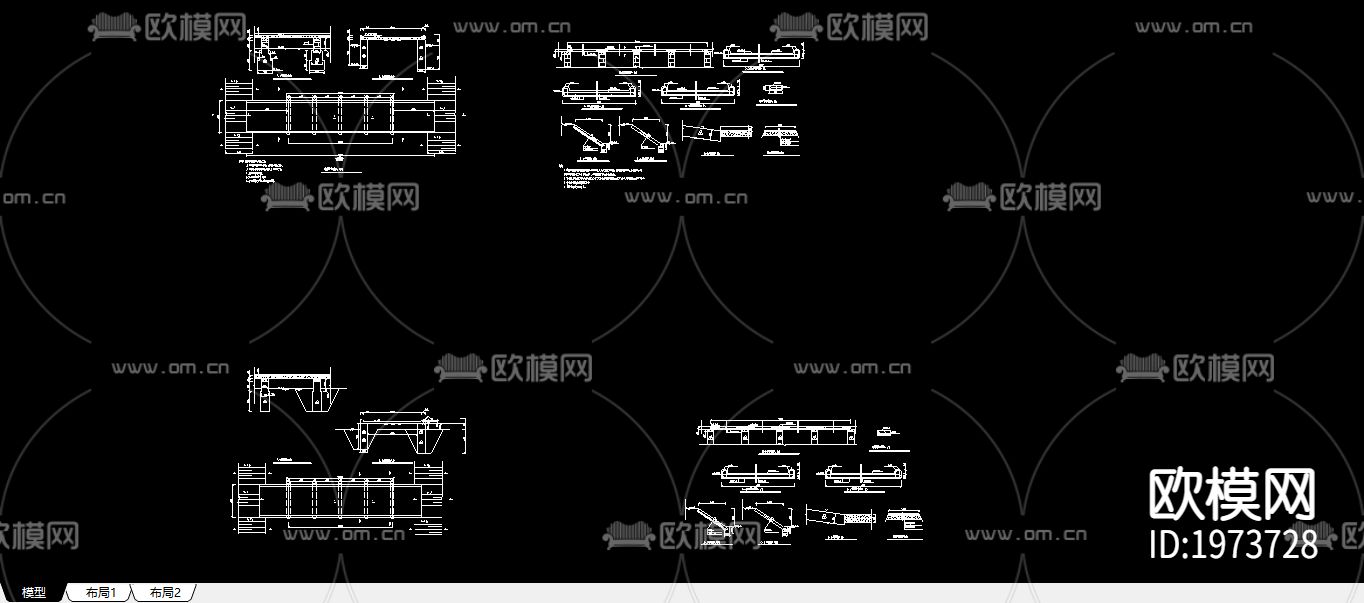 漫水桥cad施工详图下载（渲染图2）