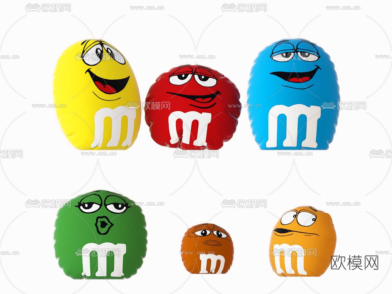 现代儿童抱枕3d模型下载