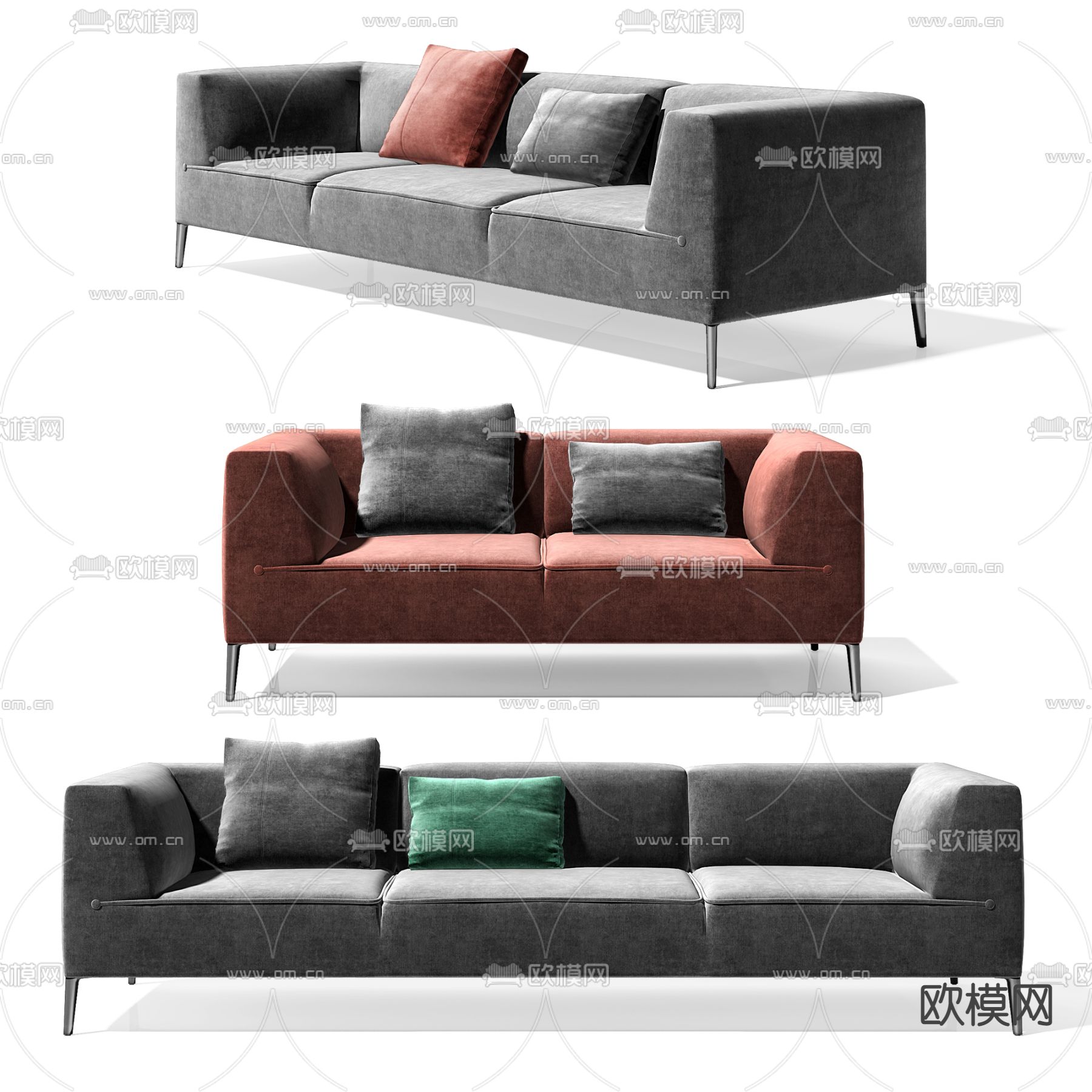 Moooi 多人沙发3d模型下载