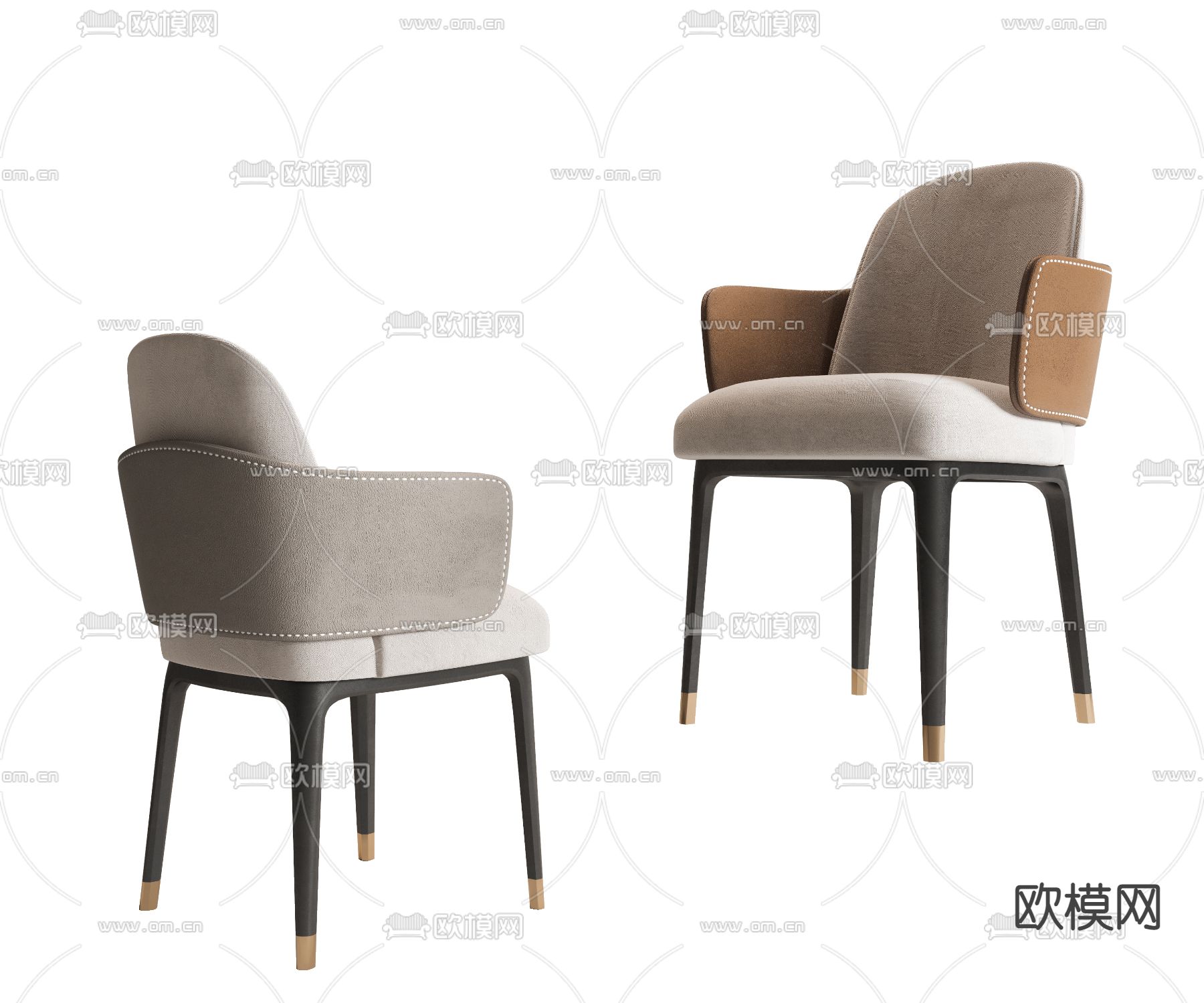 Cassina 布艺单椅3d模型下载（渲染图1）