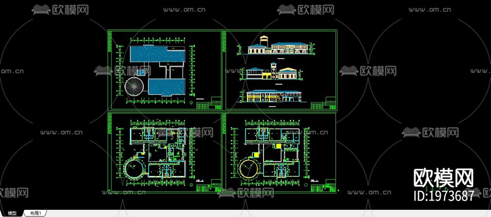 幼兒園cad施工圖下載(渲染圖2)