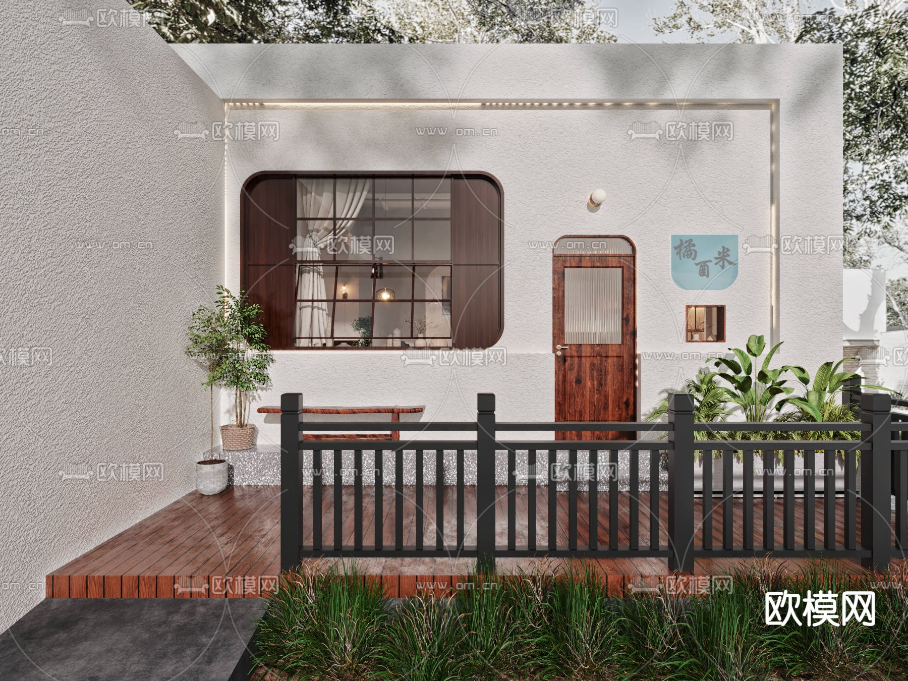 侘寂火锅店3d模型下载（渲染图2）