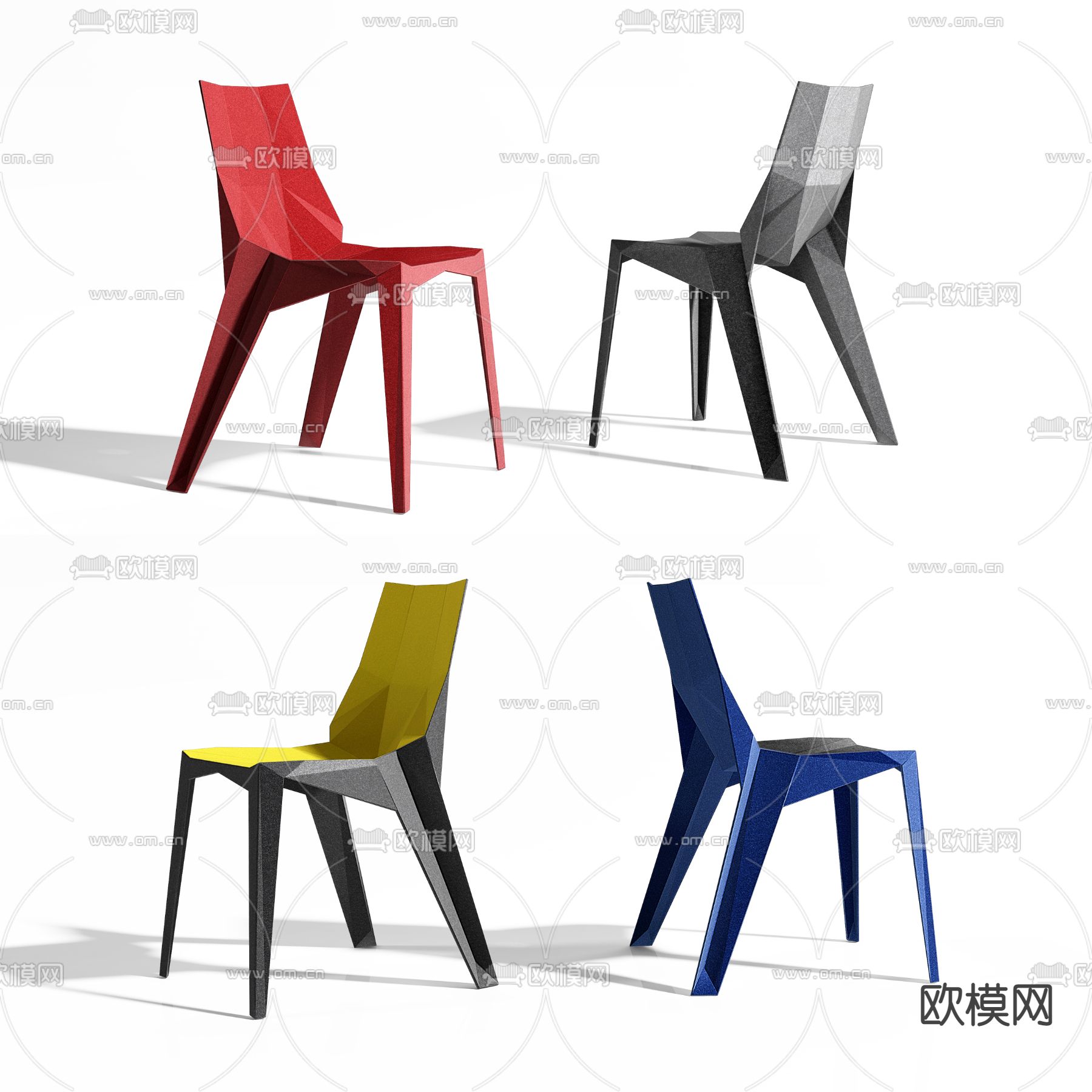 Bonaldo 现代创意单椅3d模型下载（渲染图1）