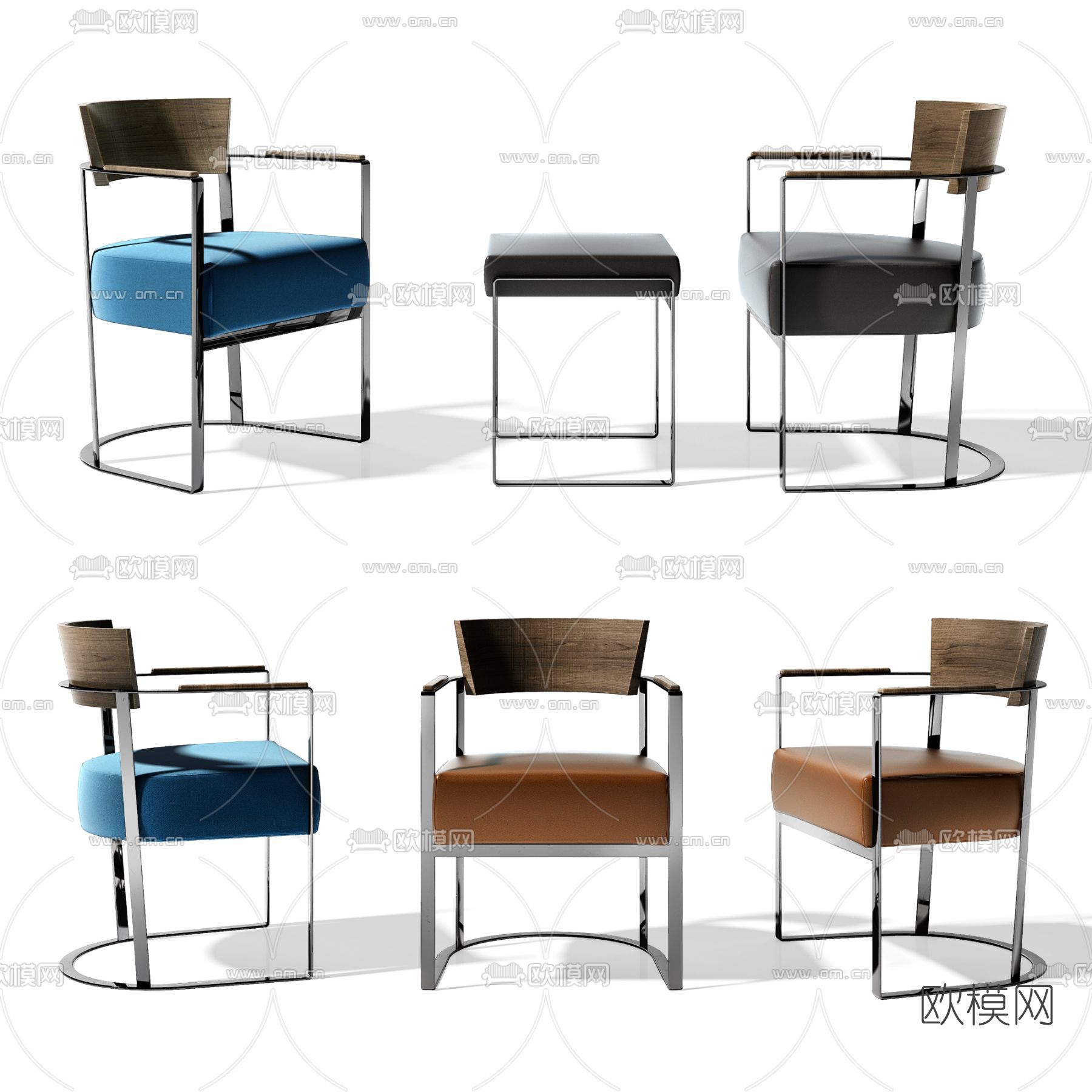 FLEXFORM 布艺休闲椅3d模型下载