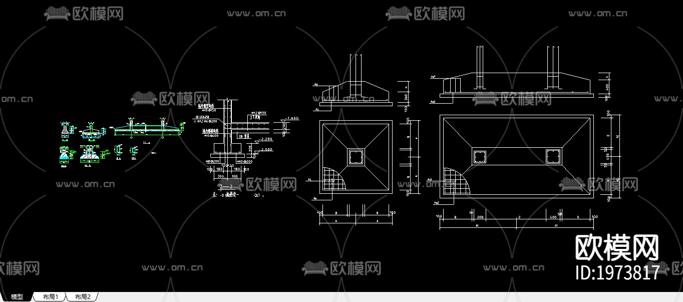 cad基础大样图下载（渲染图2）