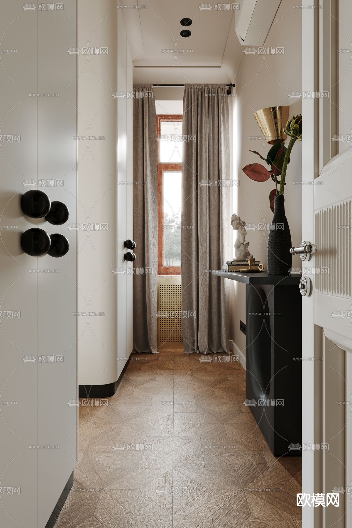 后现代卧室主人房3d模型下载（渲染图6）