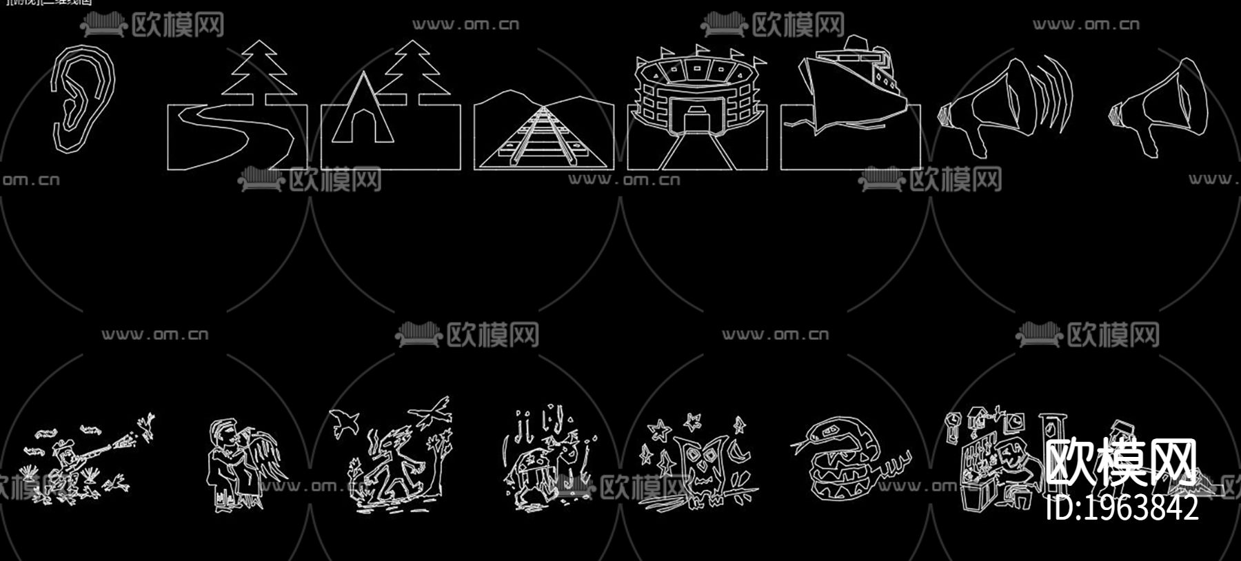 卡通cad图库下载（渲染图3）