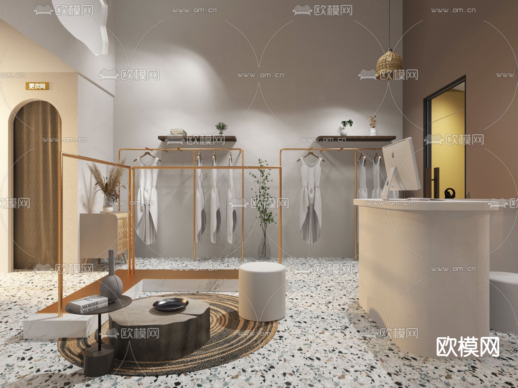 侘寂服装店su模型