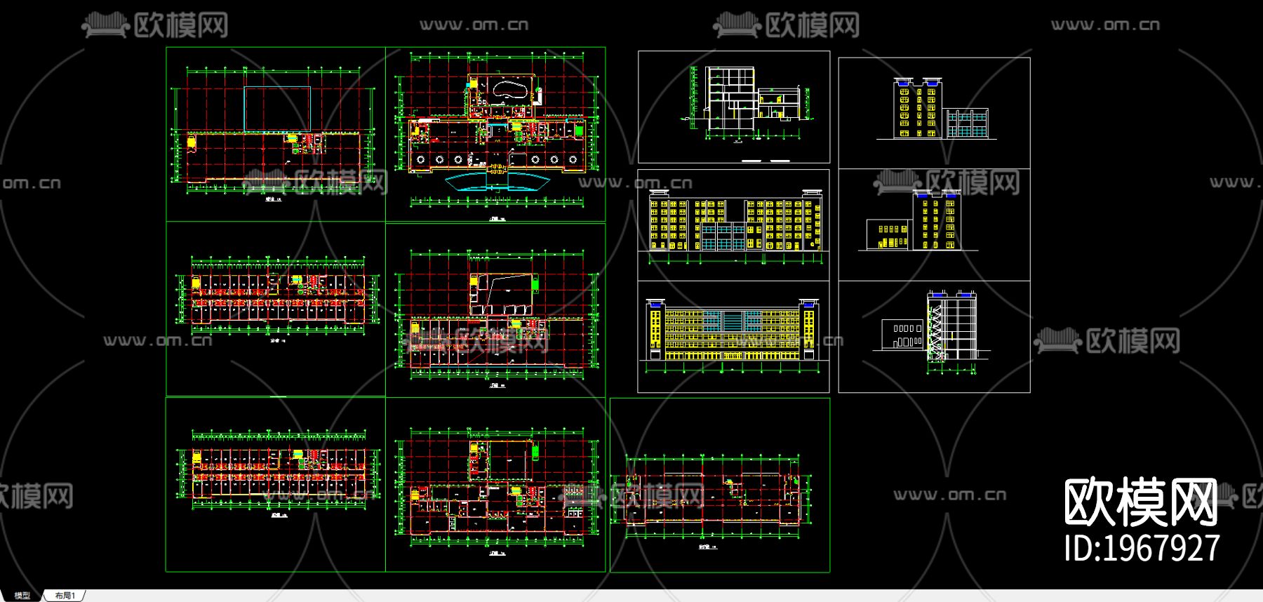 宾馆设计方案图下载（渲染图1）