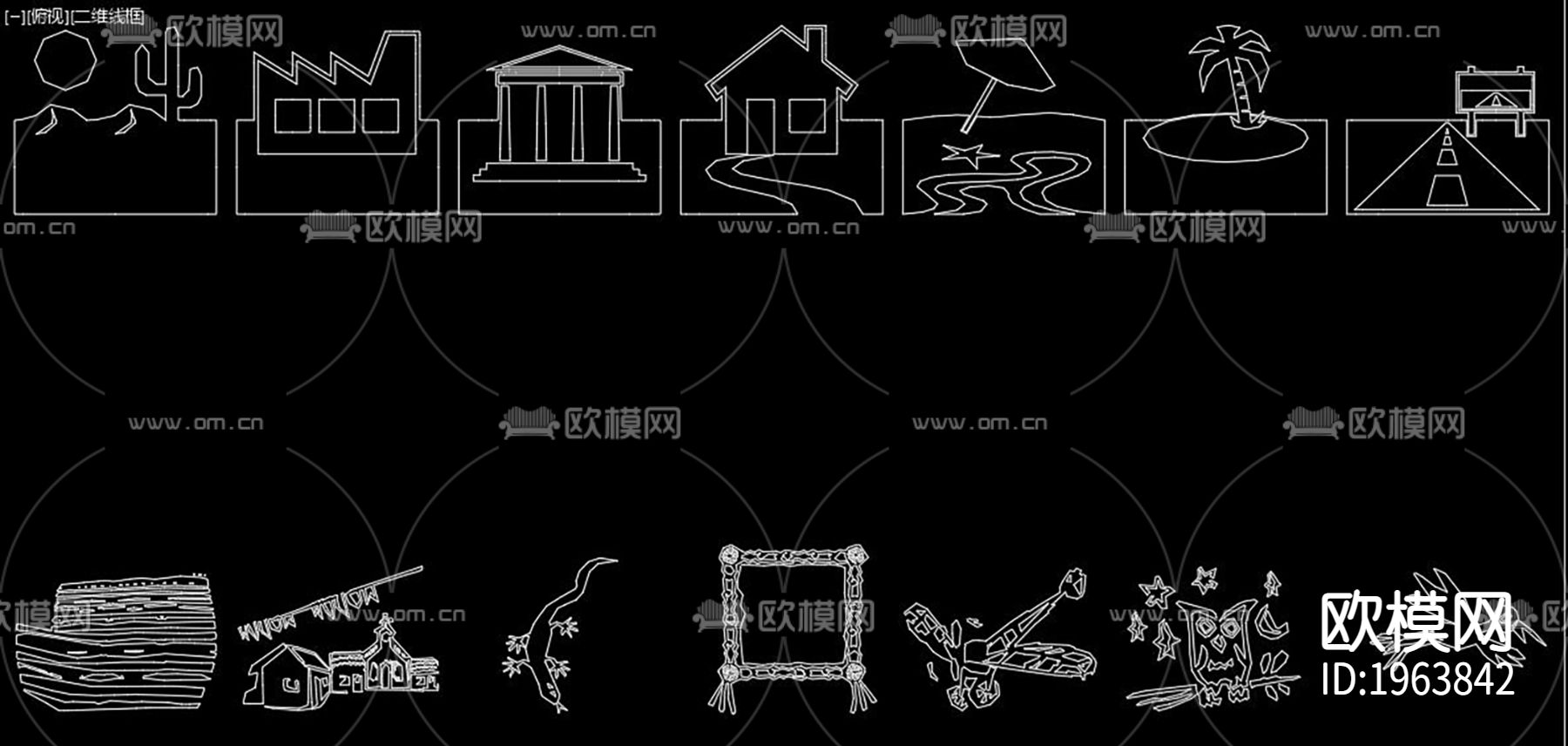 卡通cad图库下载（渲染图1）