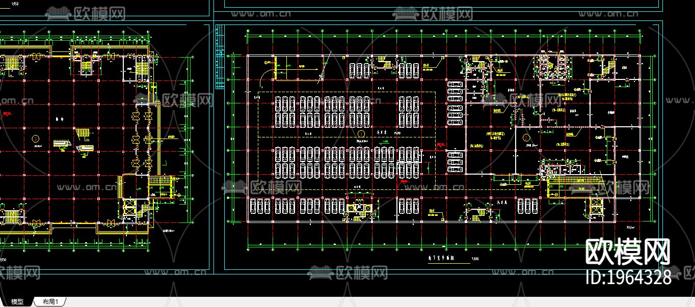 商场平面建筑图下载（渲染图2）