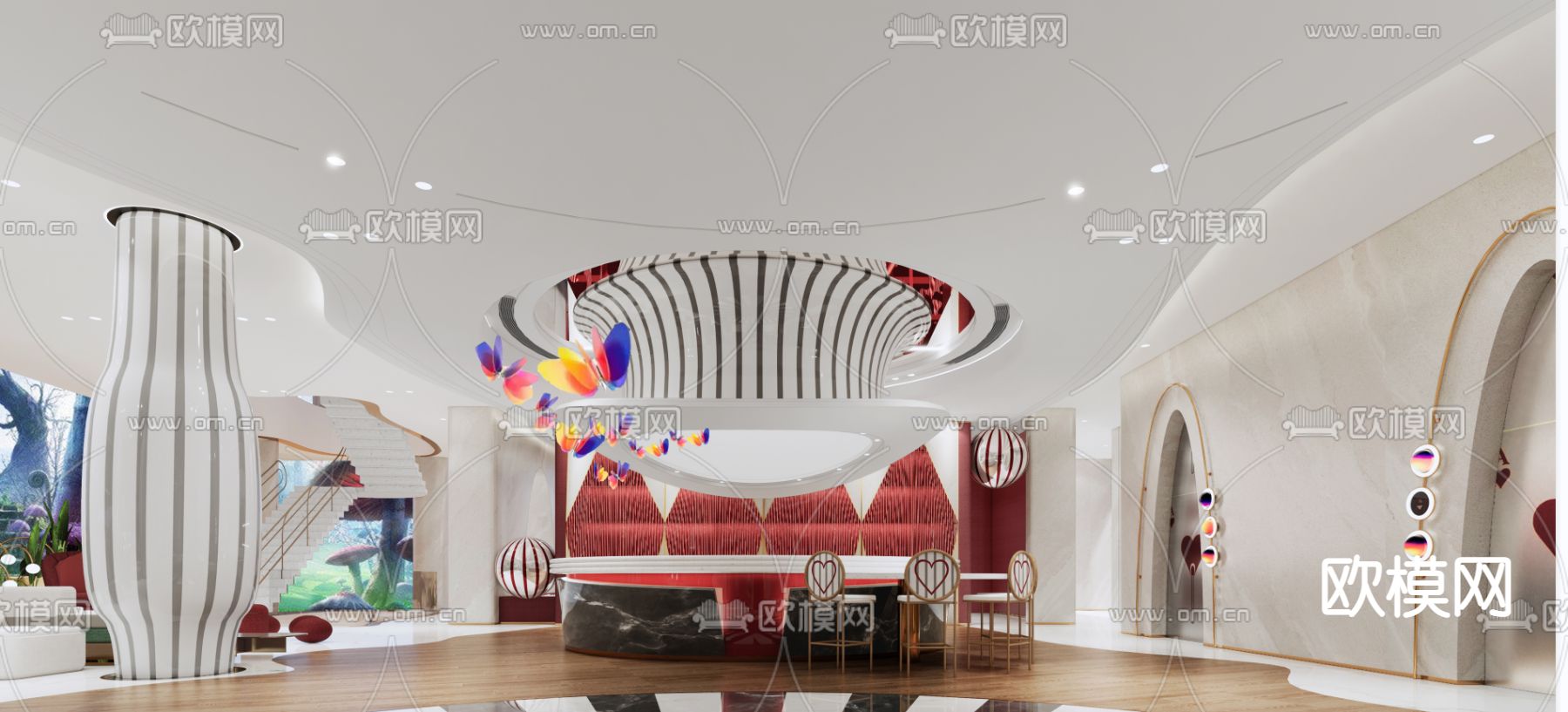 现代售楼处su模型下载（渲染图3）