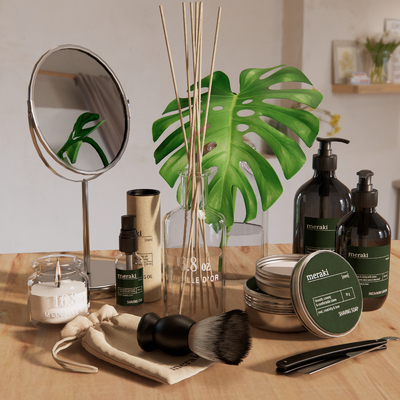  现代卫浴洗漱用品su模型 