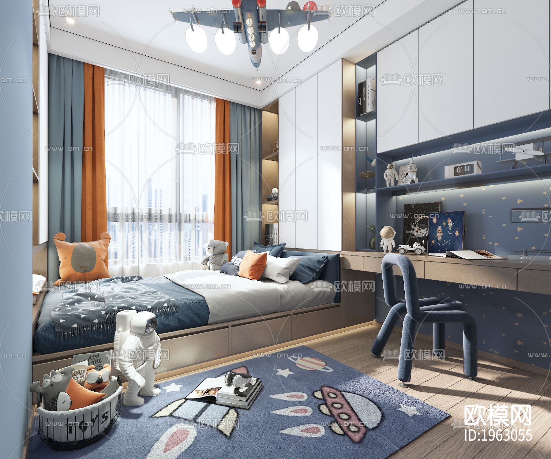 样板房施工图下载（渲染图4）