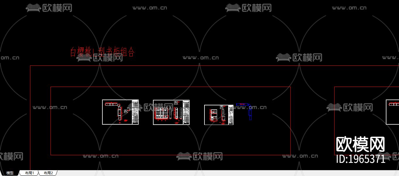 柜子cad立面图下载（渲染图3）