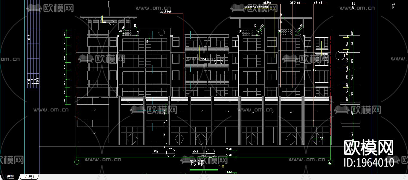 某商住楼全套施工图下载（渲染图2）