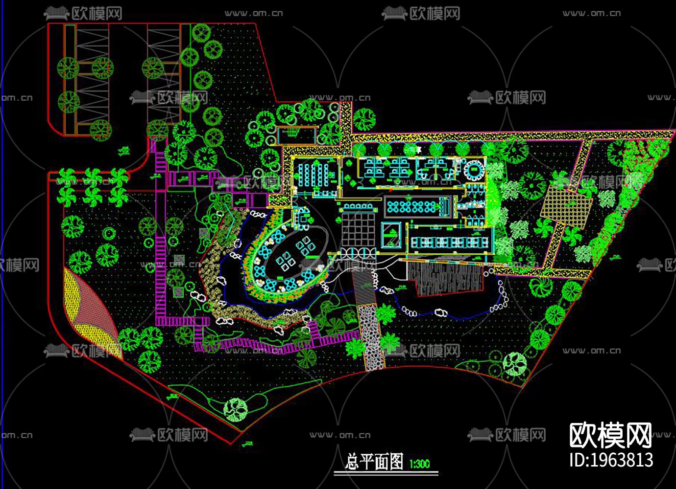售楼部景观规划图下载（渲染图1）