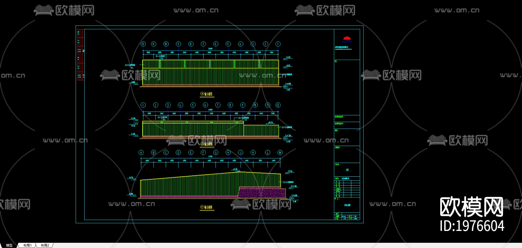 公司仓库cad图纸下载（渲染图1）