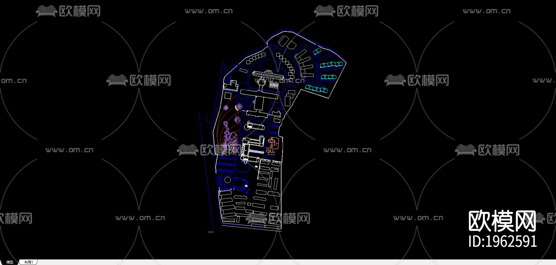 小区规划总图下载（渲染图2）
