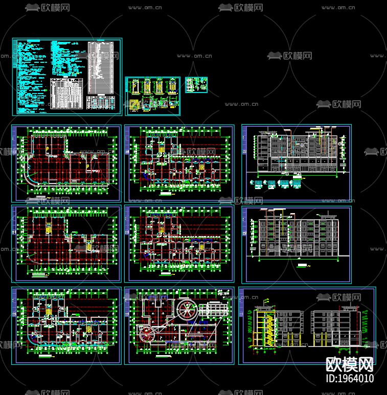 某商住楼全套施工图下载（渲染图3）