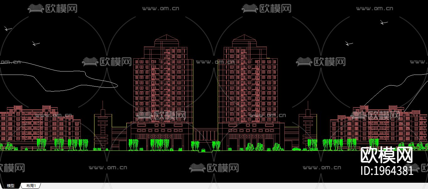 沿街立面规划图下载（渲染图2）