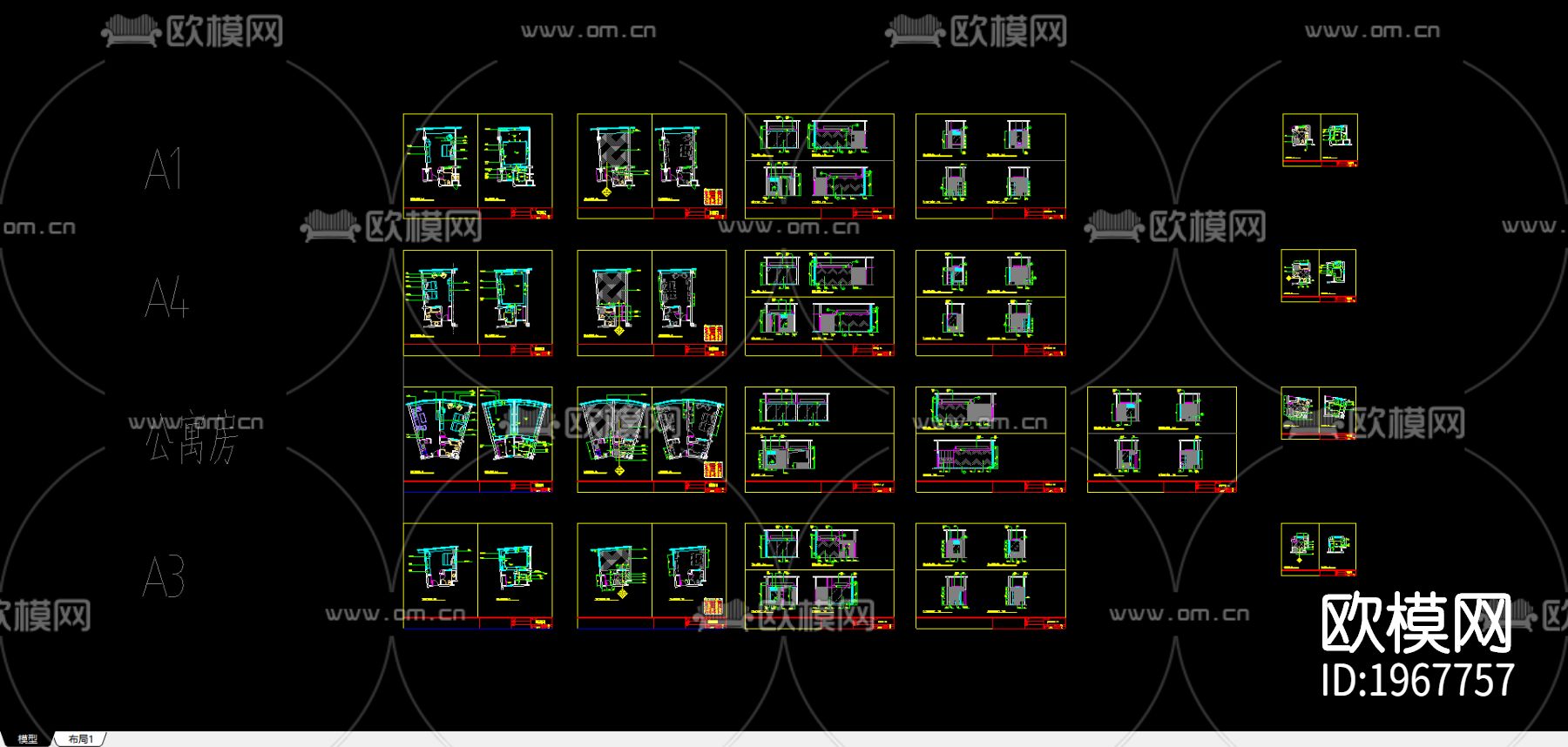 花园cad总平面布置图下载（渲染图3）