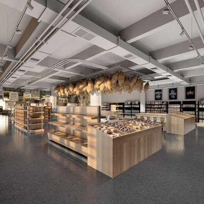  现代商场超市su模型 