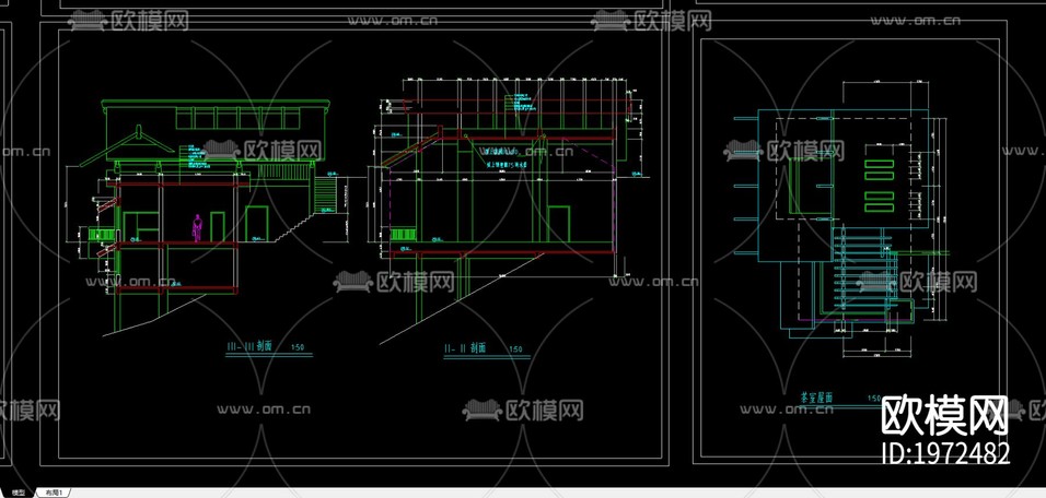 索道上部站茶室建施圖下載(渲染圖2)