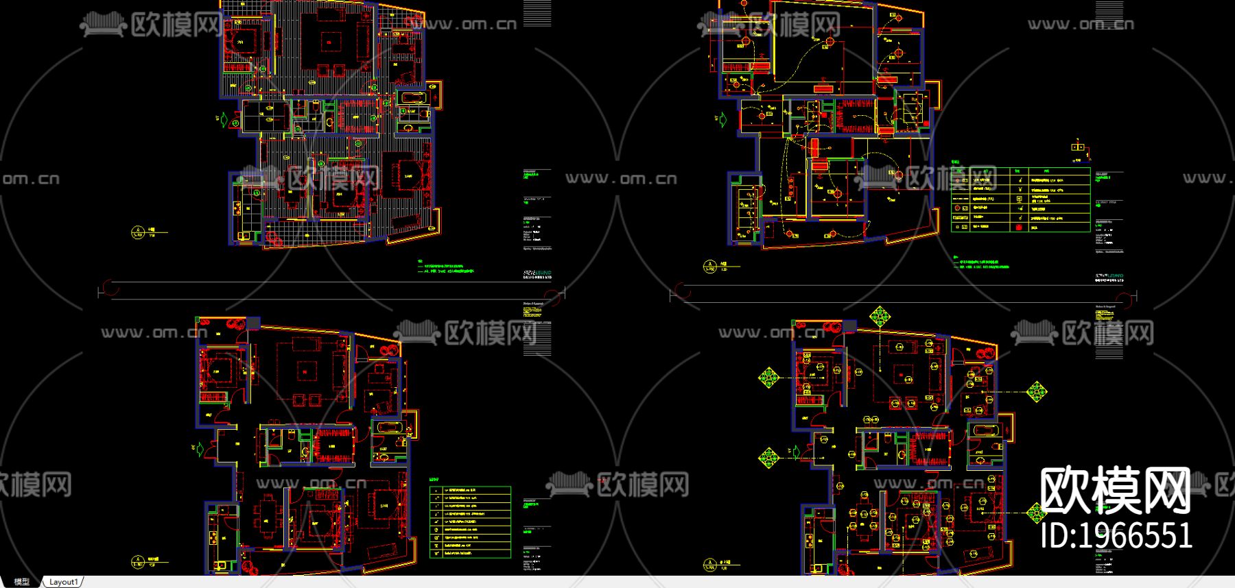 世纪花园5号楼cad施工图下载（渲染图3）