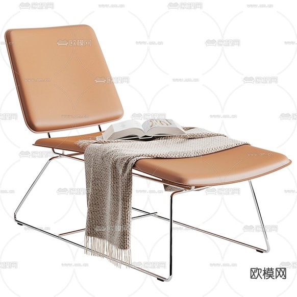 FLEXFORM 皮革躺椅3d模型下载(渲染图1)