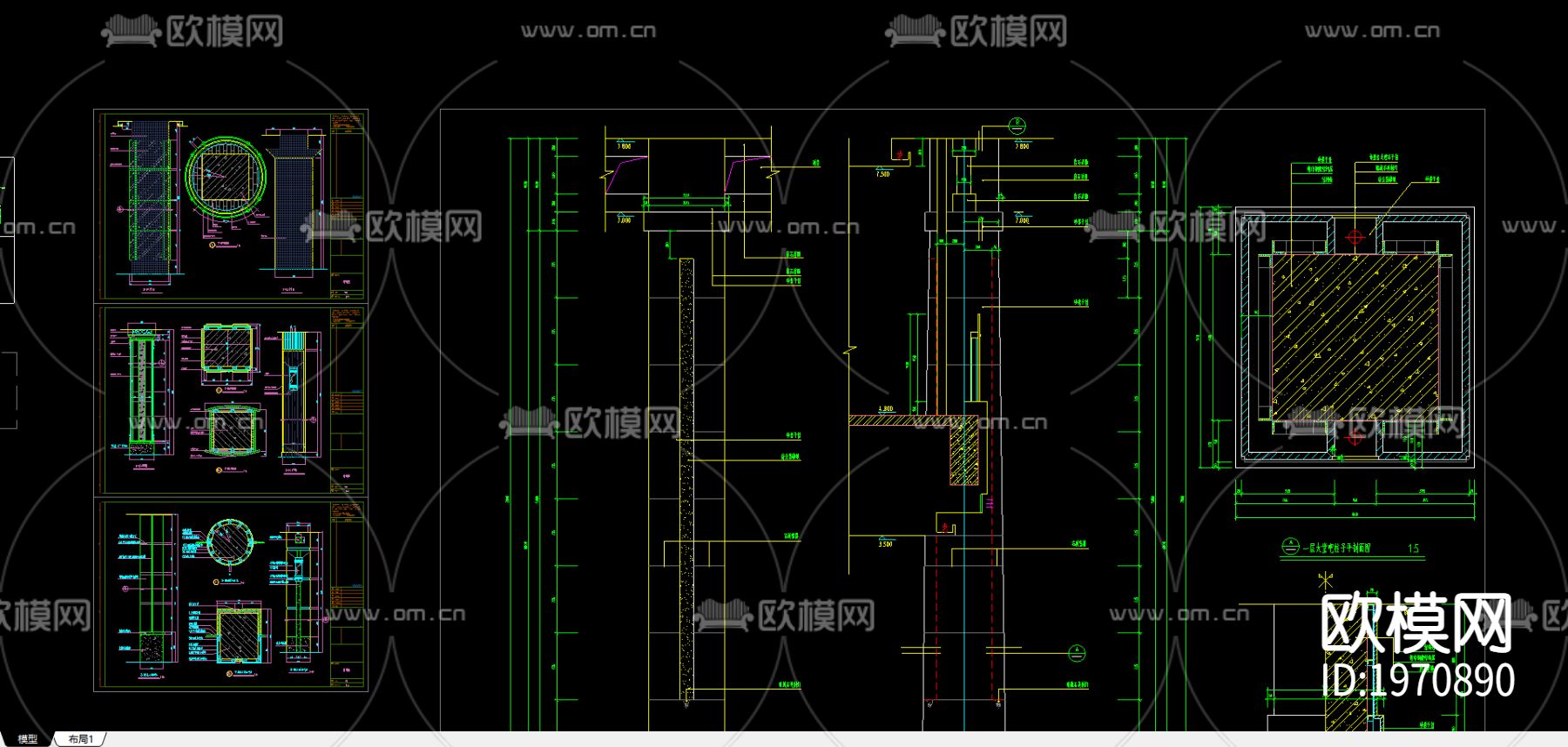 160个装修施工节点CAD施工图下载（渲染图2）