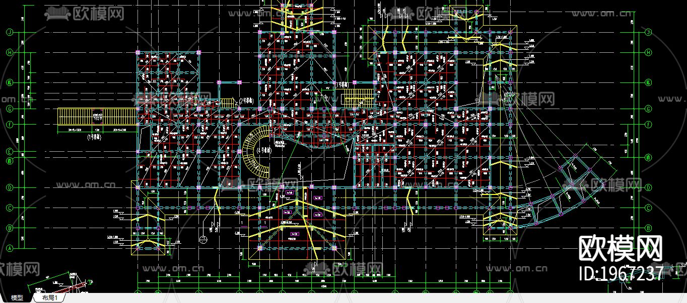 一套完整的会所设计图纸下载（渲染图2）