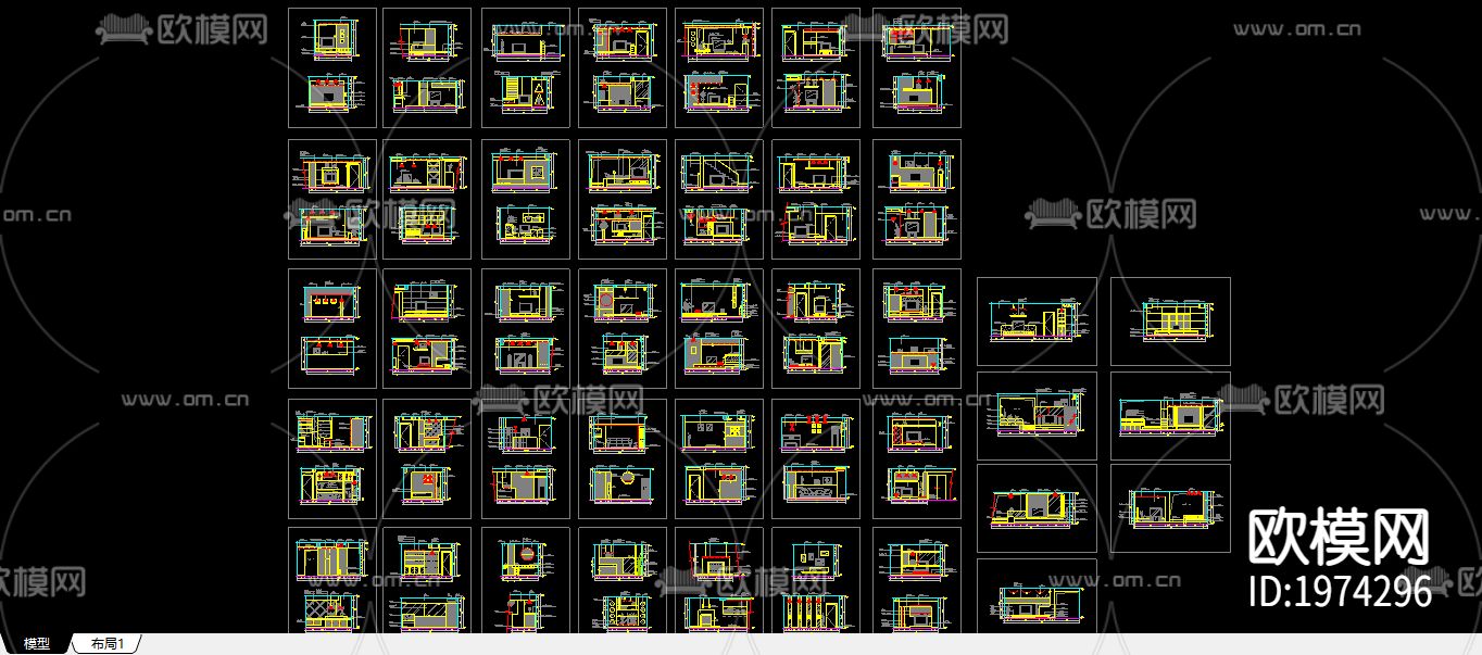 客厅cad施工图下载（渲染图1）