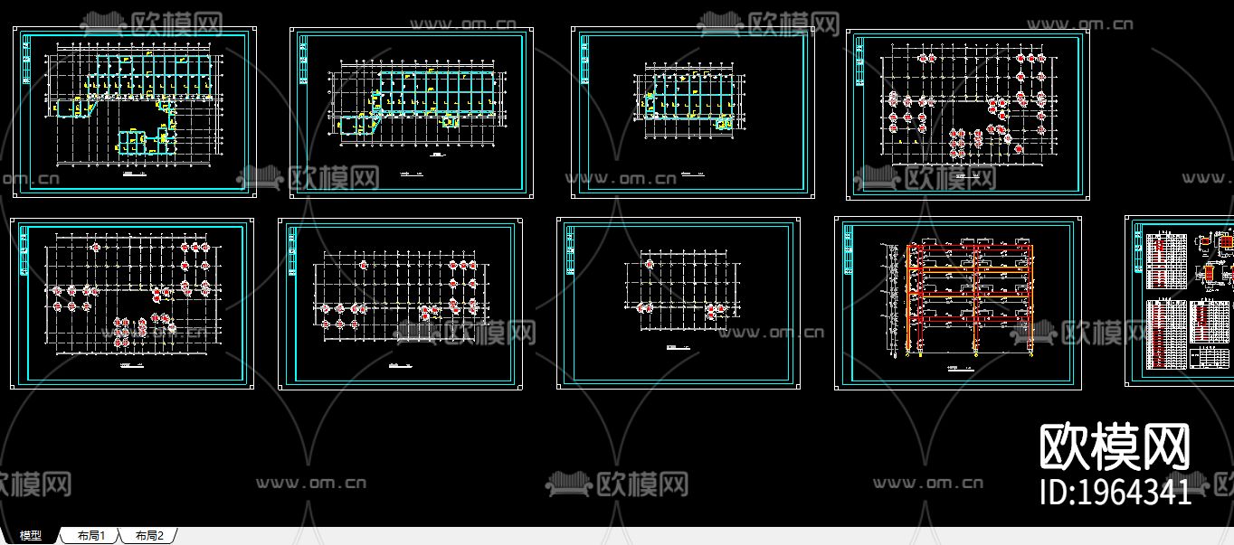 幼儿园cad施工图下载（渲染图1）